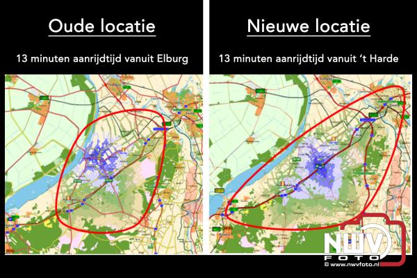 De nieuwe ambulancepost in de gemeente Elburg zal in 2022 gebouwd worden op de oude ANWB locatie naast de A28 op 't Harde. - © NWVFoto.nl