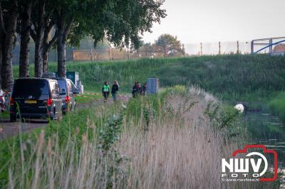 Vindplaats lichaam paar honderd meter van waar de tent stond van de vermiste man Pinksterconferentie van Stichting Opwekking in Biddinghuizen. - © NWVFoto.nl