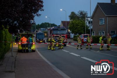 Grote inzet van hulpdiensten bij mogelijk drugslab in Wezep; DSI ingezet. - © NWVFoto.nl