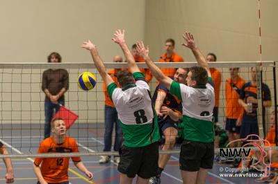 Volleybal EVV Heren 1- Seesing Personeel Orion Heren 2 in tHuiken Elburg - © NWVFoto.nl