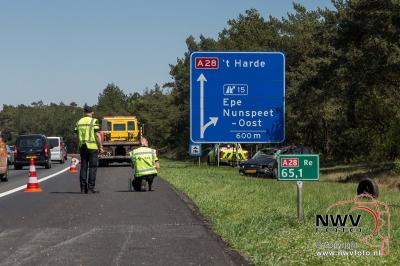 Eenzijdig ongeval met letsel A28 Re 65.1 Nunspeet 08-05-2016 - © NWVFoto.nl