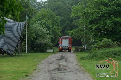 Inzet brandweer i.v.m. mogelijk brand op natuurcamping Pas-Opweg Nunspeet. - © NWVFoto.nl