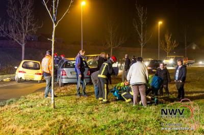 Frontale aanrijding op de Oostelijke Rondweg Elburg. - © NWVFoto.nl