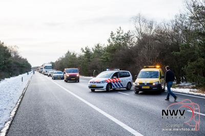 Kopstaart botsing met drie auto's A28  Re 77.1 Oldebroek - © NWVFoto.nl