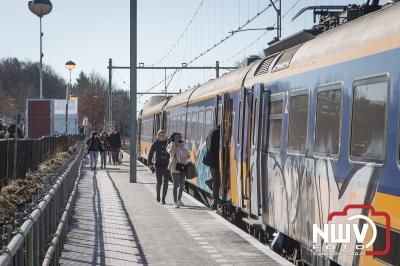 Intercity trein stop tijdelijk op tHarde. - © NWVFoto.nl