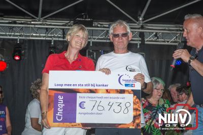 Het indrukwekkende evenement SamenLoop voor Hoop heeft voor het KWF op het Burgemeester Bode Sportpark in Elburg € 76.438,- opgebracht. - © NWVFoto.nl
