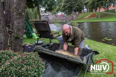 Karper vissen in Elburgse gracht van uit de tuin van je oom en tante, geheel verzorgt.  - © NWVFoto.nl