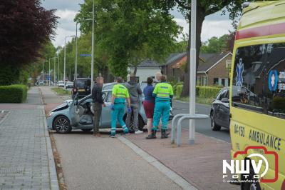Alleen materiële schade bij ongeval met drie auto's op de Zuiderzeestraatweg in Doornspijk. - © NWVFoto.nl