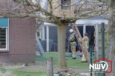 Brand in het plafond van een vrijstaande woning in Doornspijk - © NWVFoto.nl