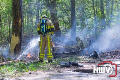 Tesla brand uit bij dodelijk ongeval Hulshorst - © NWVFoto.nl