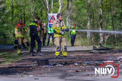 Tesla brand uit bij dodelijk ongeval Hulshorst - © NWVFoto.nl