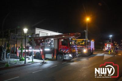 Afgaand alarm trekt aandacht van passerende brandweer Oldebroek. - © NWVFoto.nl