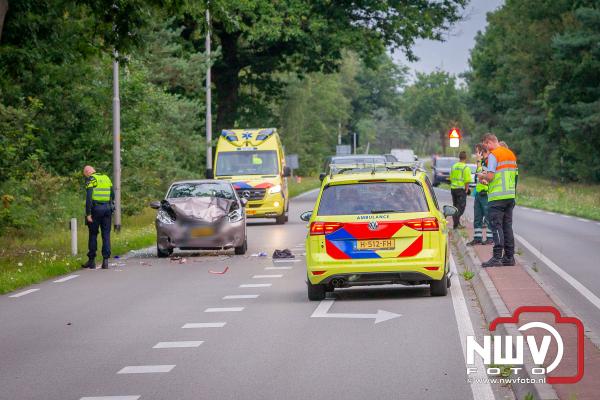 Aanrijding met ernstig letsel ten gevolge van een auto met pech op de N309. - © NWVFoto.nl