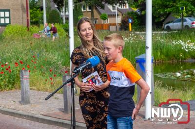 Drukke dag voor jeugdraad gem. Elburg, onthulling vlag, pannenkoeken voor ouderen en opening natuurspeelplaats op't Harde. - © NWVFoto.nl