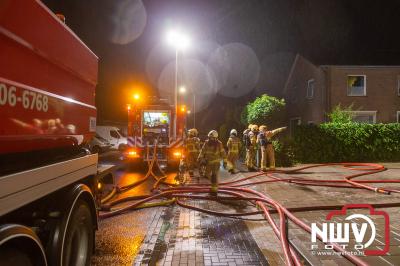 Brandweer voorkomt erger door snel ingrijpen, winkel en woonhuis gespaard gebleven in Oldebroek. - © NWVFoto.nl