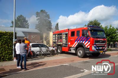 Brand in woongedeelte technische installatiebureau Stationsweg Wezep - © NWVFoto.nl