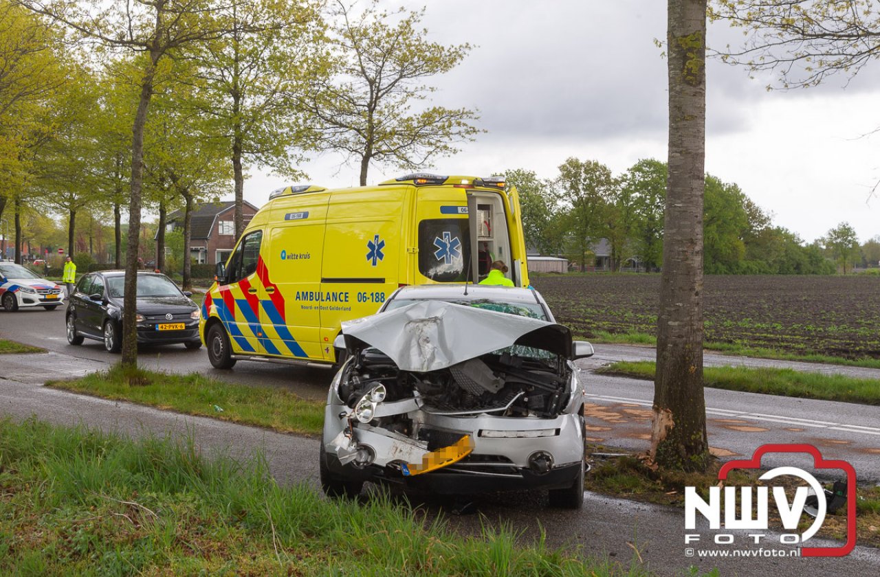 Foto's: Bestuurder komt met schrik vrij na ongeval met boom op de Bovenheigraaf bij 't Loo.